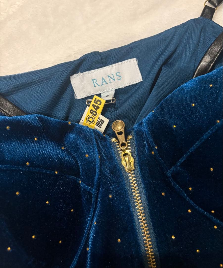 RANS（ランズ）ベロアセットアップミニドレスクリーニング済ほぼ未使用新品