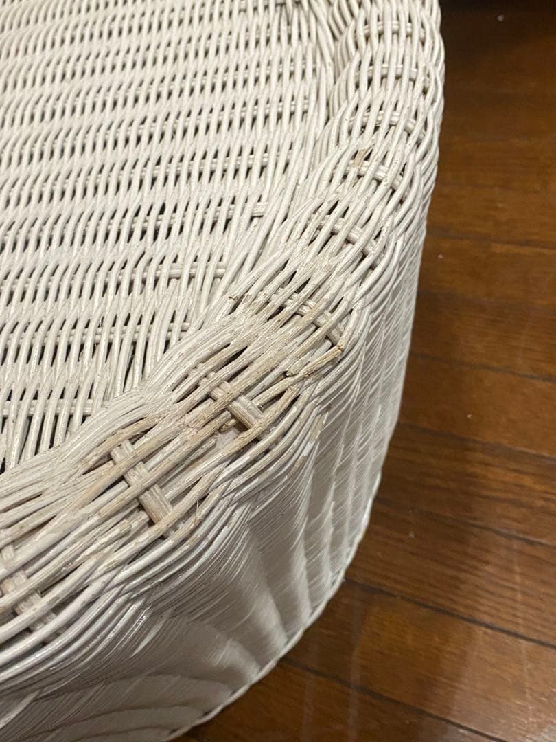 希少♦️高級 エッグチェア♦️ホワイトラタン♦️フレンチ シャビー♦️2脚セット 送料込