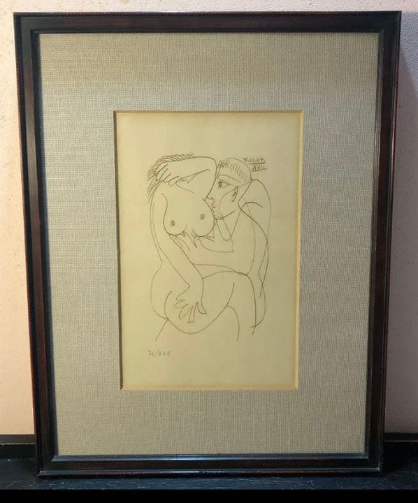 ピカソ　リトグラフ　手書きナンバー入り　絵