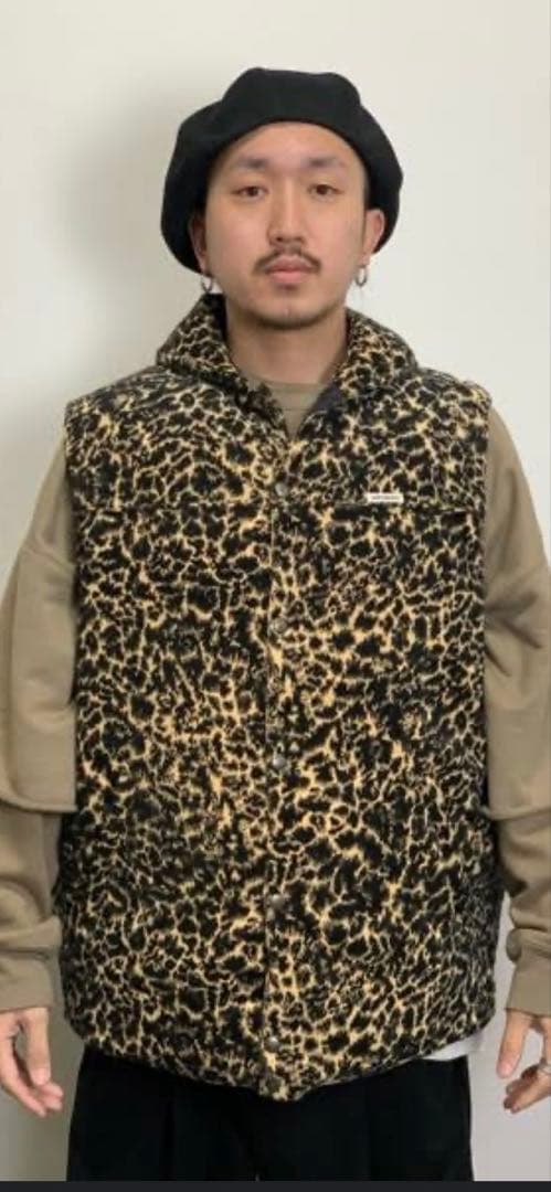 最終値下げ　COOTIE コーデュロイ レオパードダウンベスト