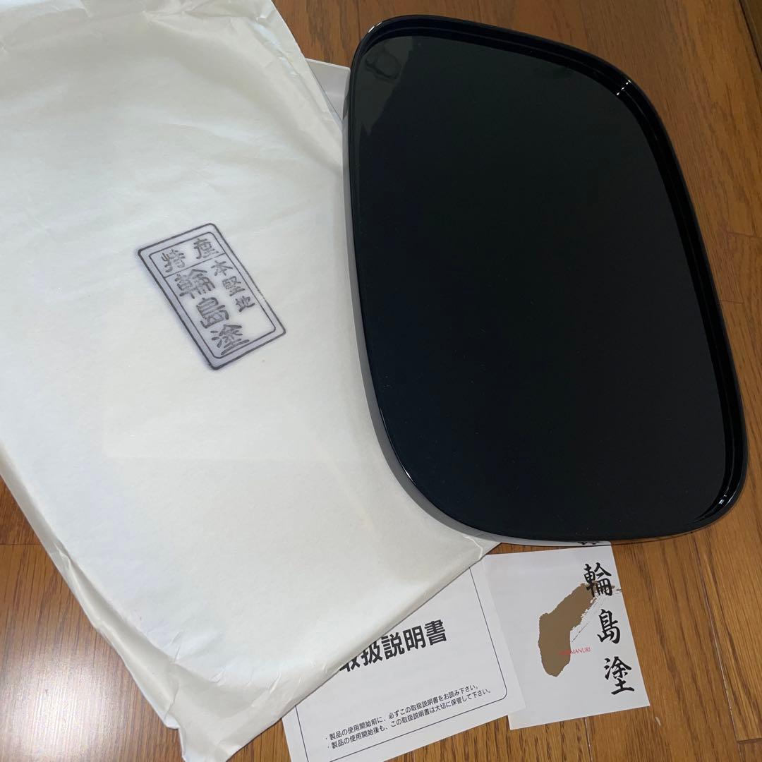 輪島塗お盆　未使用　黒