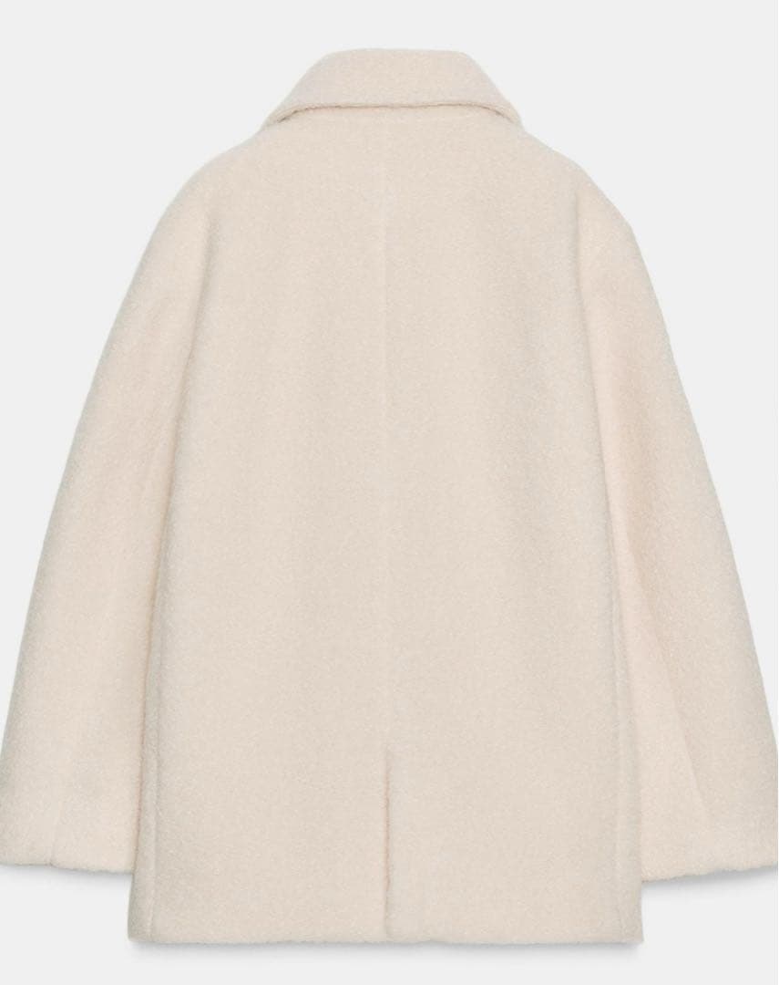 ZARA ブークレダブルブレストミディ丈コートＳサイズ完売品　ザラ
