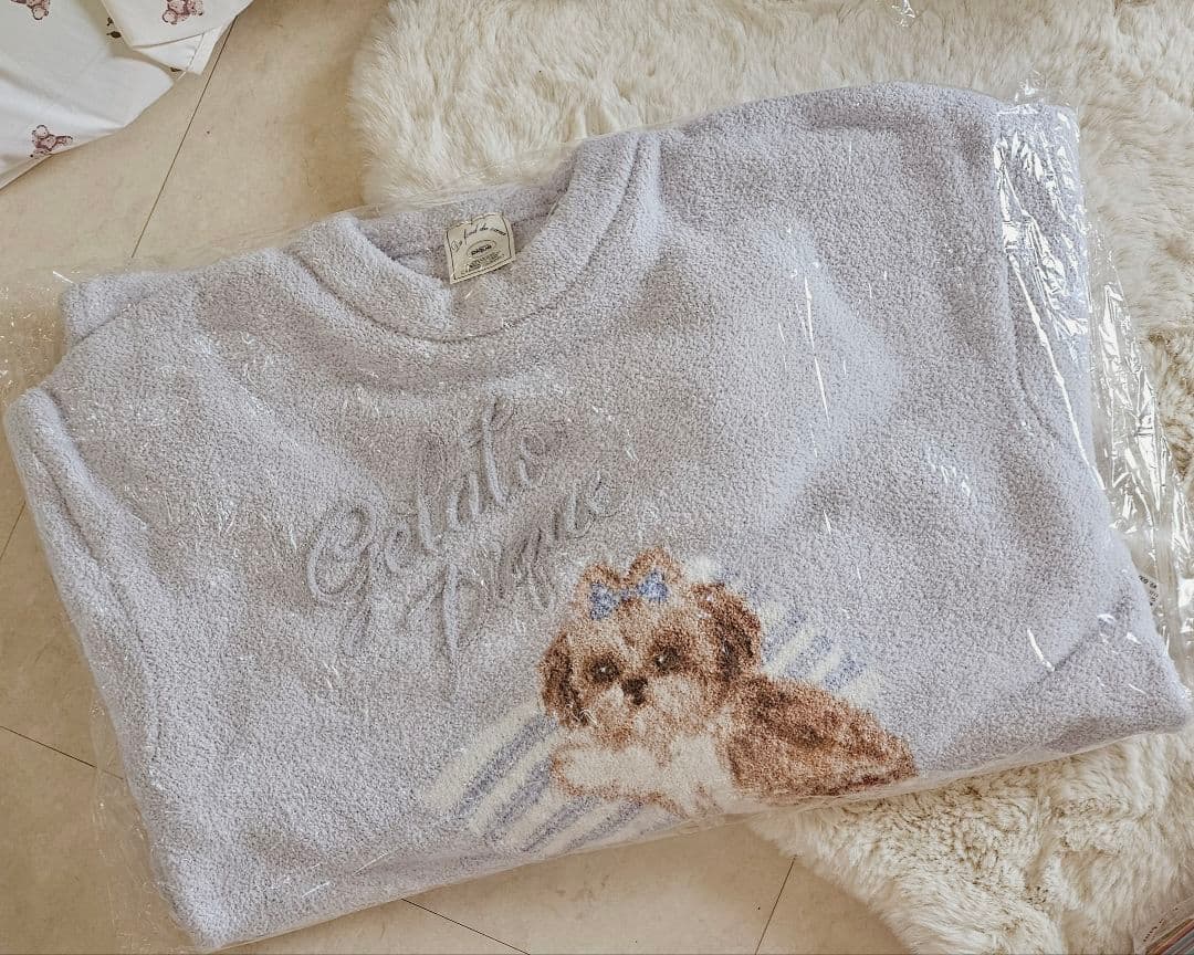 新品 ジェラートピケ　シーズージャガードワンピース　水色