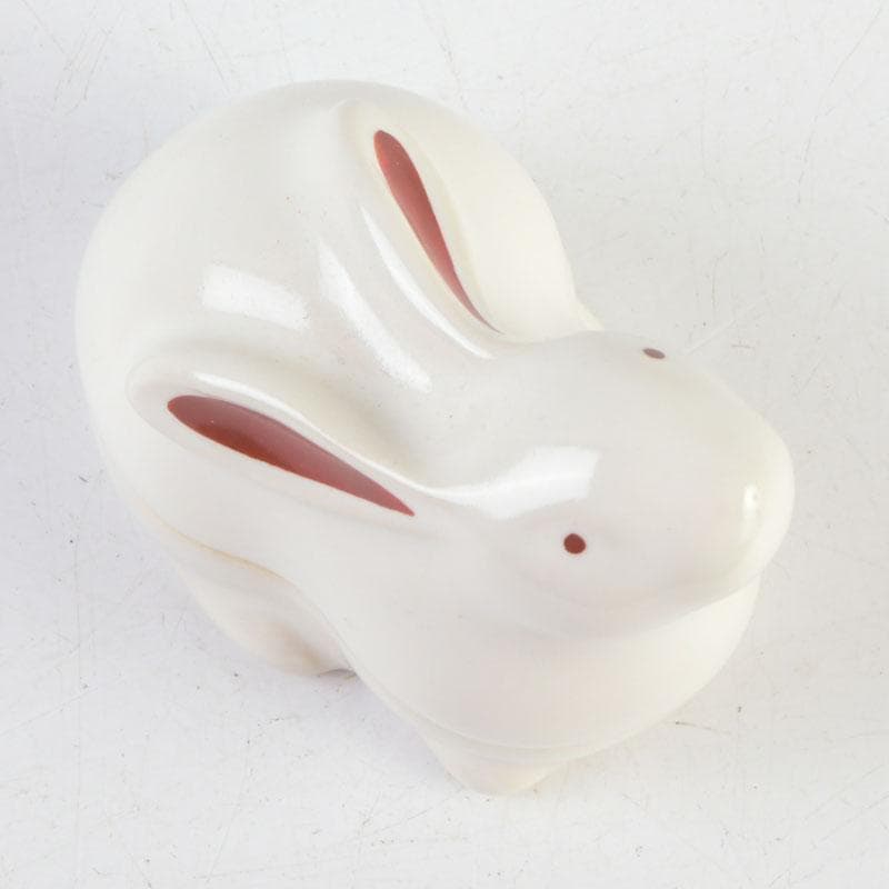 茶道具　紀州焼　葵窯　兎　卯　香合　共布共箱　V　9323