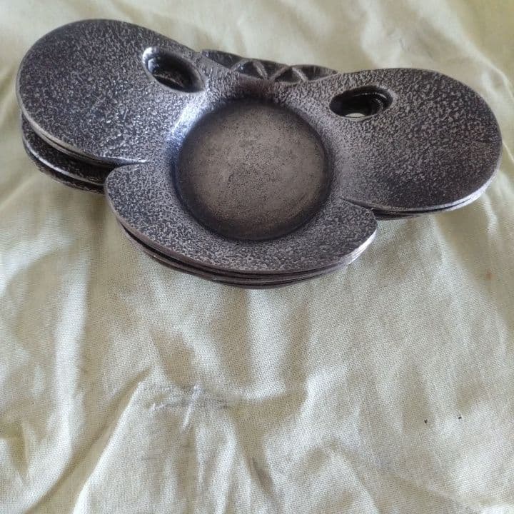 茶道具 煎茶 茶托 (桐箱付き)五枚 純銅