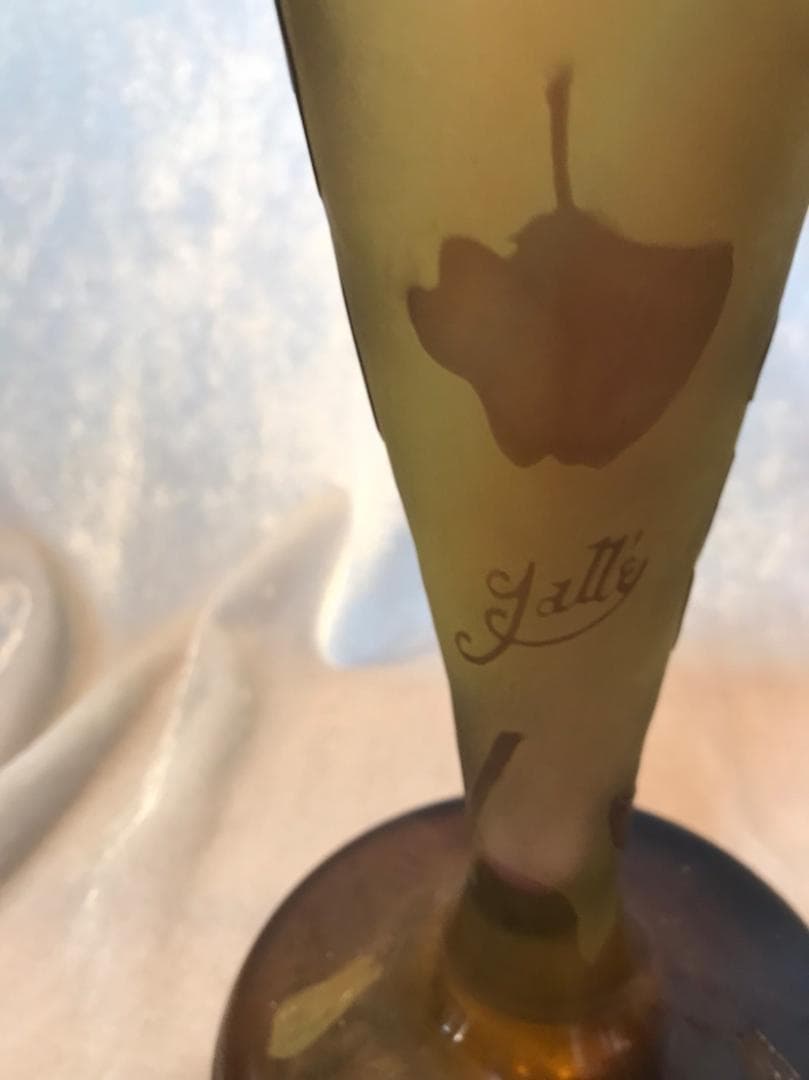 エミールガレ　Galle　花瓶　アールヌーボー　クレマチス　1910年頃