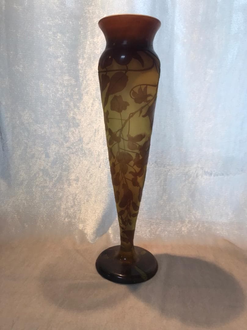 エミールガレ　Galle　花瓶　アールヌーボー　クレマチス　1910年頃