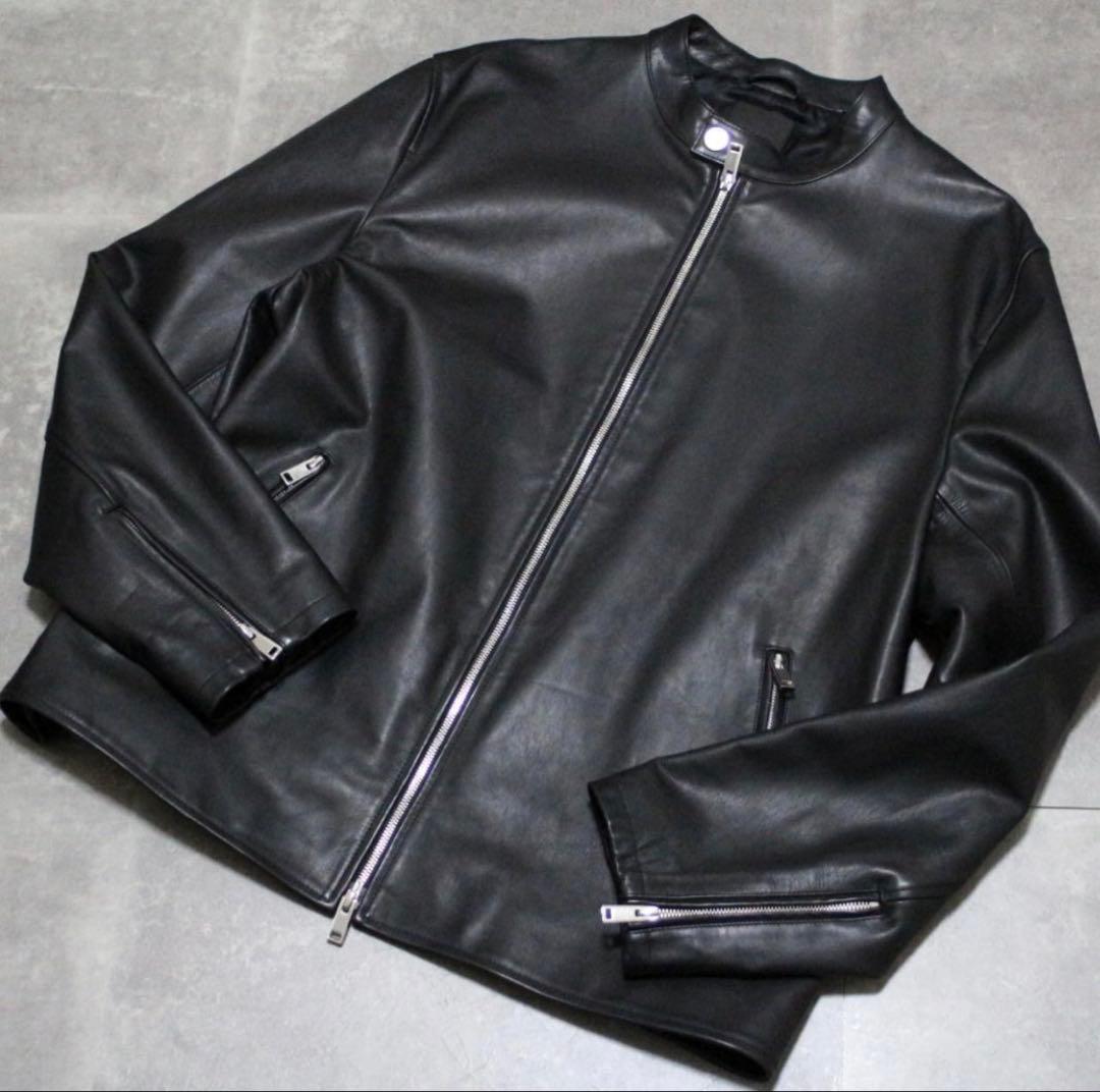 Theory レザージャケットメンズ XXL 黒