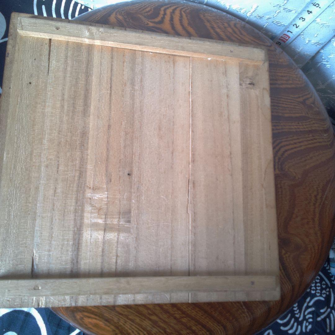 骨董５ 緑色の花模様漆器茶器 木箱付き