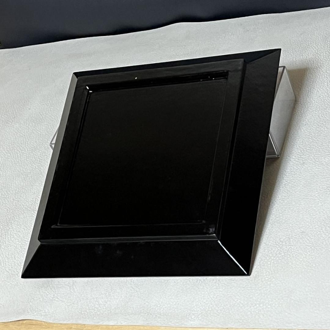 即中斎 宗匠 御筆 寿 四方盆 漆園作 共箱 茶道具 【k3643】