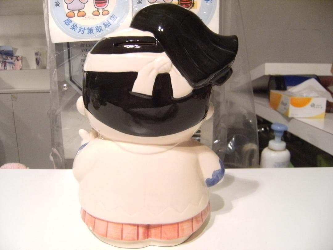 80年代★日本製★世界遺産 江戸時代 武者 武士 侍 新選組 誠 貯金箱 置物