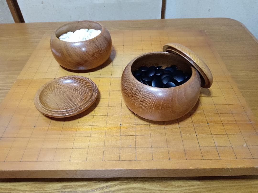 囲碁セット　囲碁盤　碁石　碁笥　白黒セット　囲碁