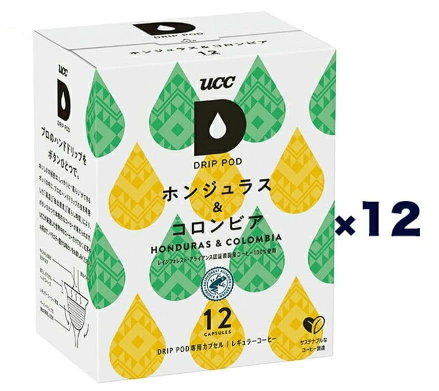 UCC ドリップポッド ホンジュラス&コロンビアX12箱入り