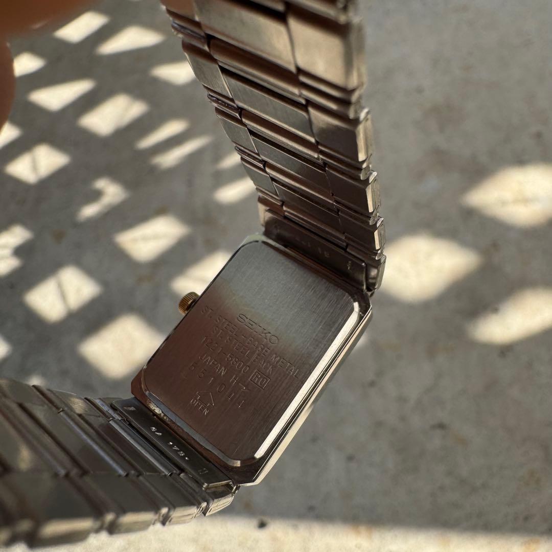 【新品電池】Seiko レクタンギュラー スクエア ヴィンテージ tank 美品