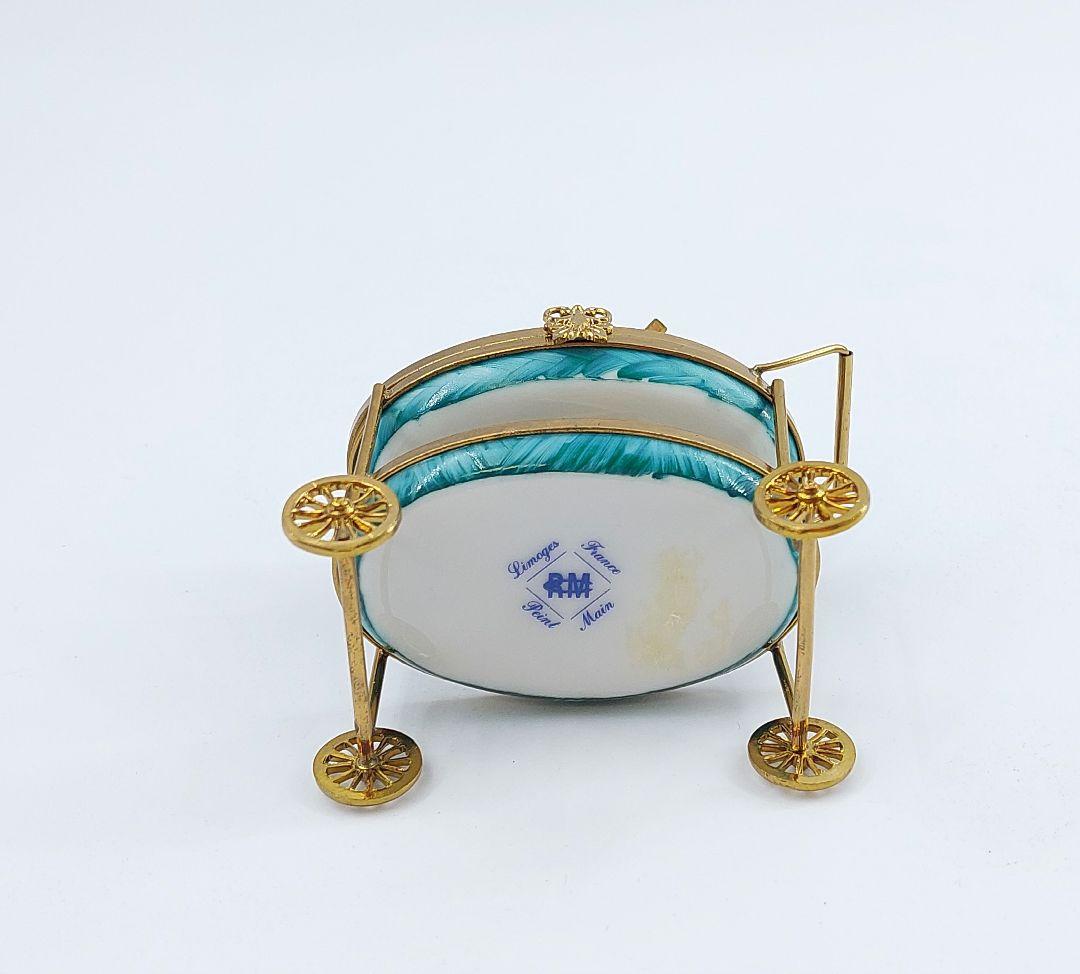 リモージュボックス 磁器 真鍮 ブレックファースト キッチンワゴン フランス