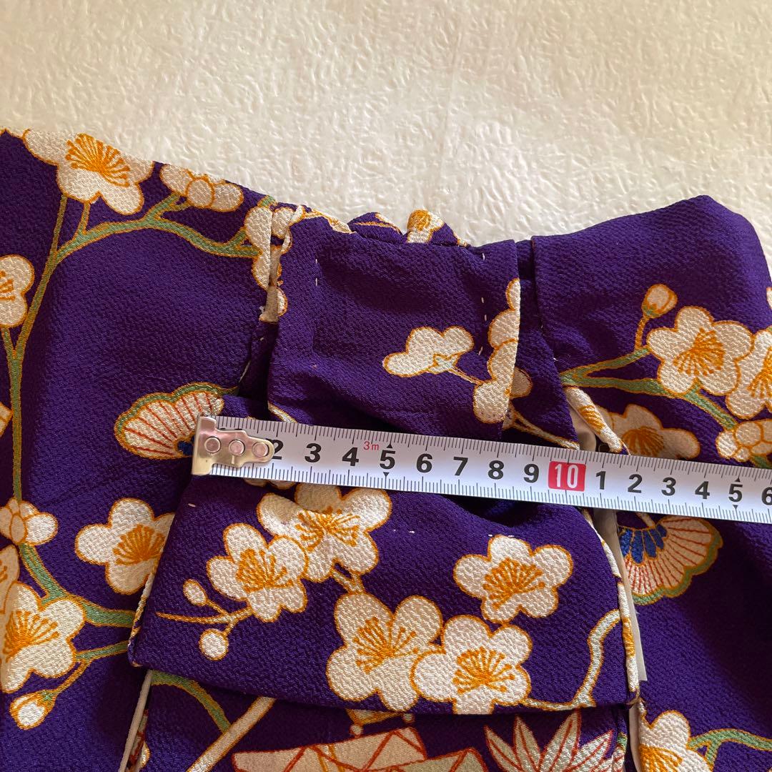 2409135 人形の着物　古布ちりめん　宝づくし　鶴