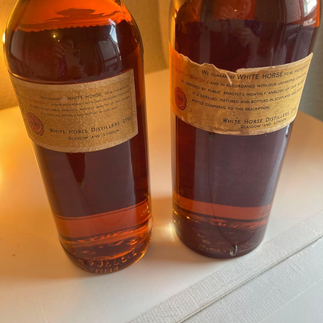 ホワイトホース 1960年代　馬車　4頭　左馬　760ml 946ml 2本組