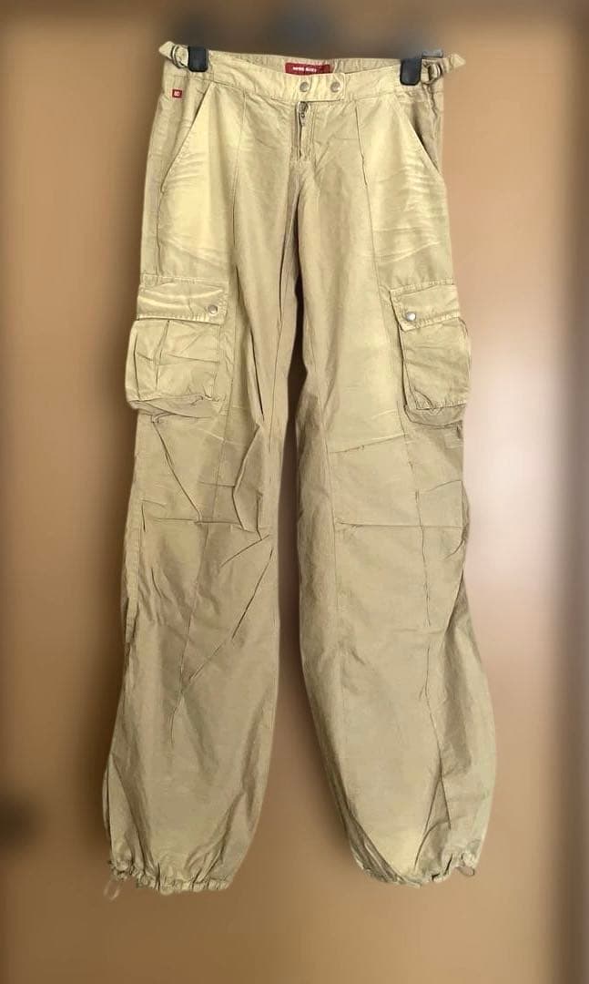 Y2K miss sixty ベージュ カーゴパンツ ドロスト ミスシックスティ