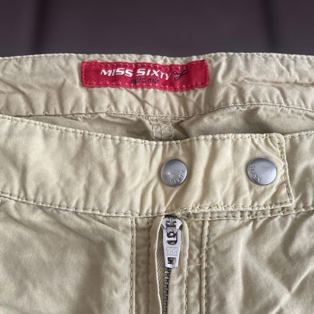 Y2K miss sixty ベージュ カーゴパンツ ドロスト ミスシックスティ