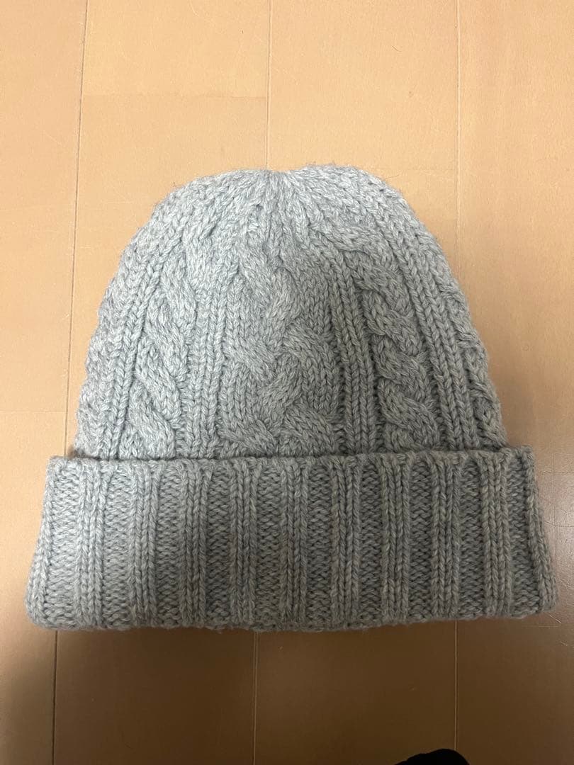 ralph lauren ラルフローレン　ニット帽　グレー
