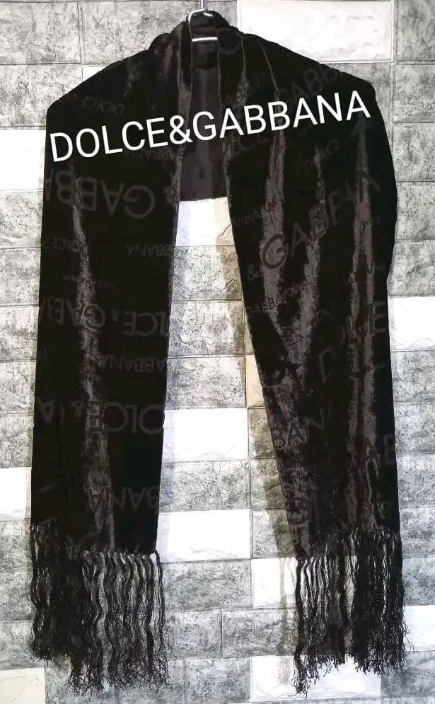 DOLCE&GABBANA　ブランドロゴ柄　ストール