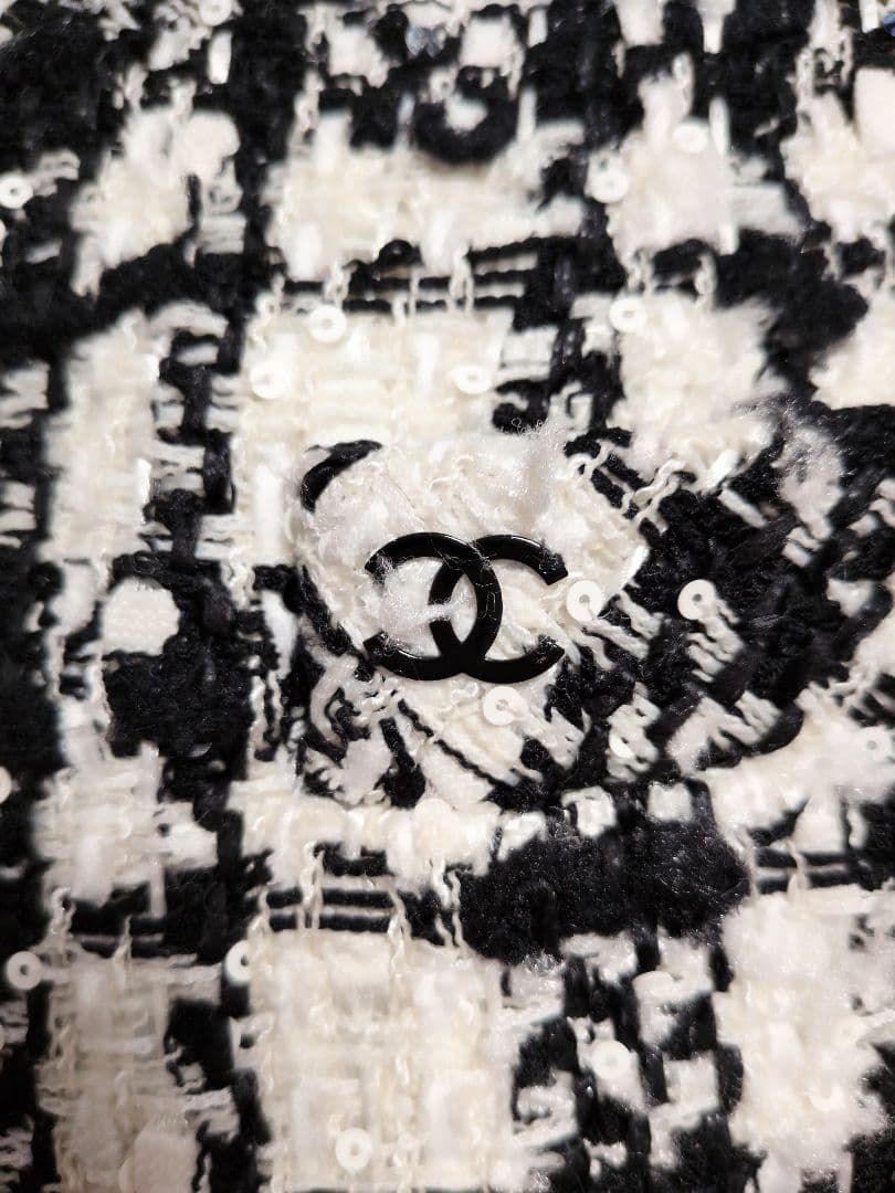 【CHANEL】ツイード　スパンコール　スカート☆