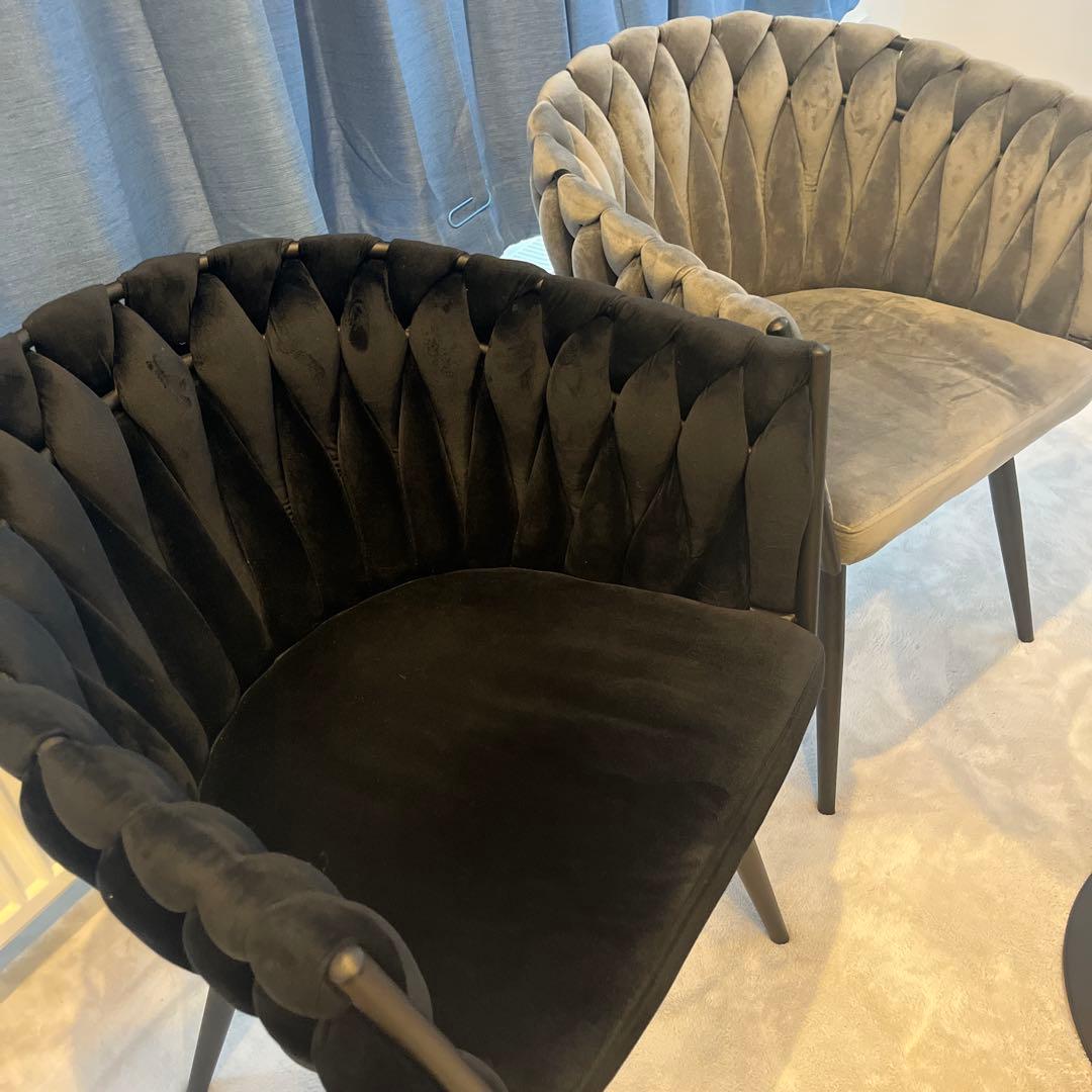 引き取り　ダイニングチェア「Flower(フラワー)」2脚セット