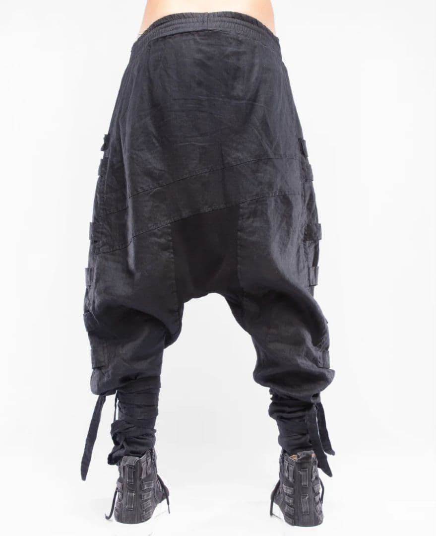 DEMOBAZAデモバザ　サルエルパンツ 黒 ストリートスタイル