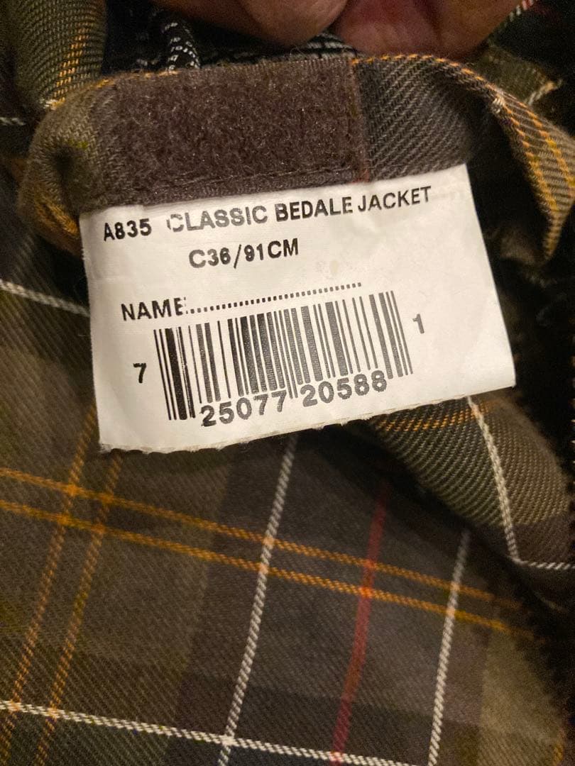 T*7様 Barbour CLASSIC BEDALE 36