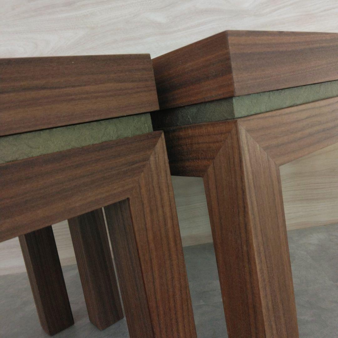 木製スピーカースタンド一対　ウォールナット