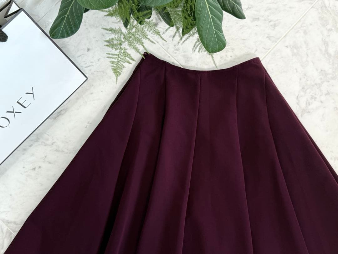 未使用級❣️FOXEY/フォクシーニューヨーク スカート 38 バーガンディ