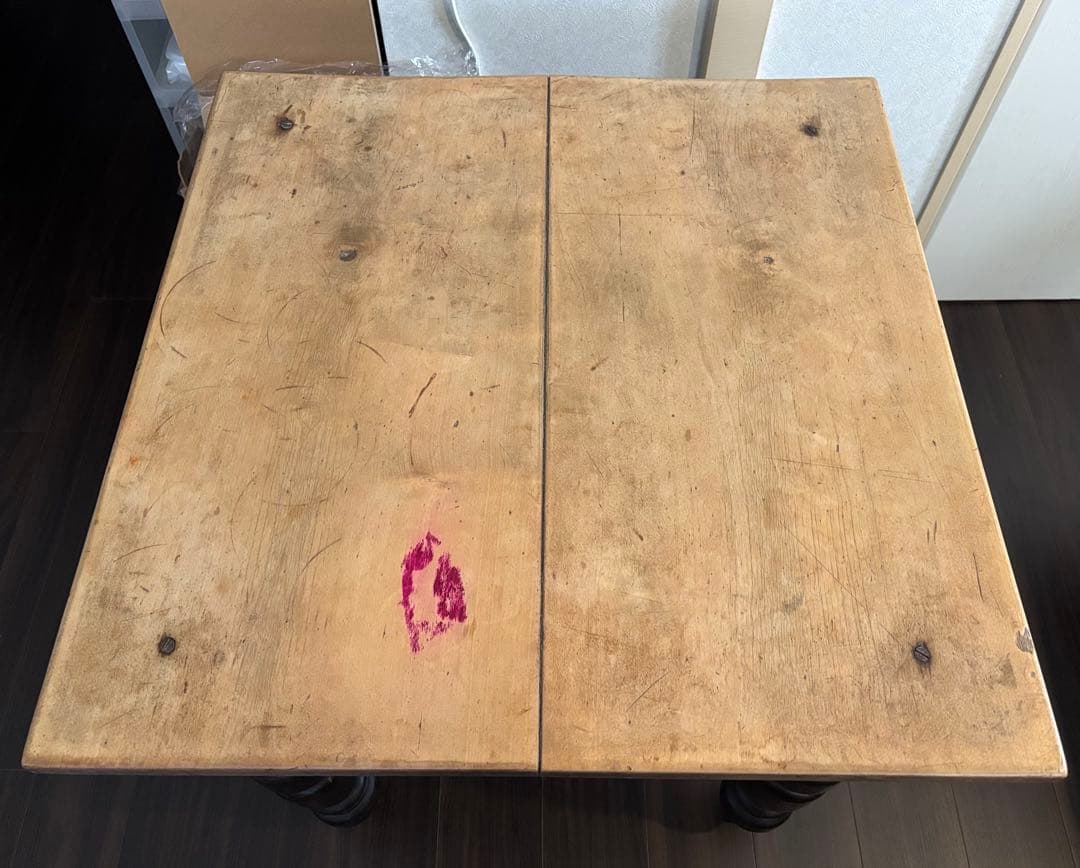 【トキ・ツヤ】 アンティーク　パイン材　テーブル