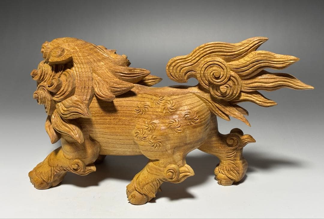 【 木彫 唐獅子 】 山車 祭屋台 だんじり 地車 社寺彫刻 宮彫