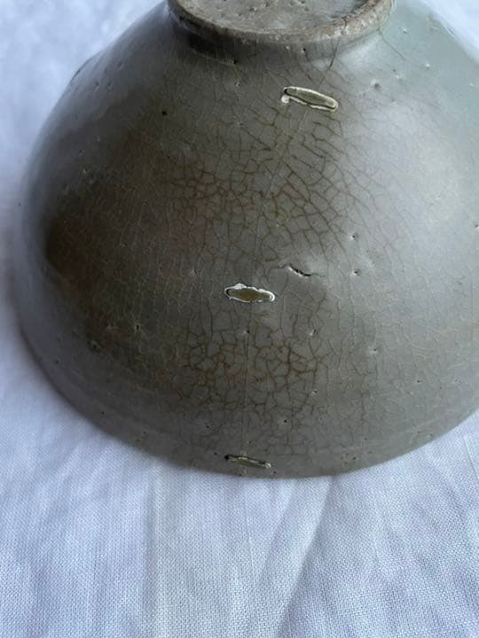 李朝　青磁　三島　印花鉢