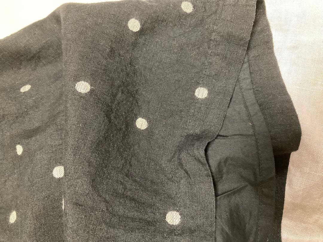 ICHI Antiquites イチアンティークスリネンドットイージーパンツ水玉