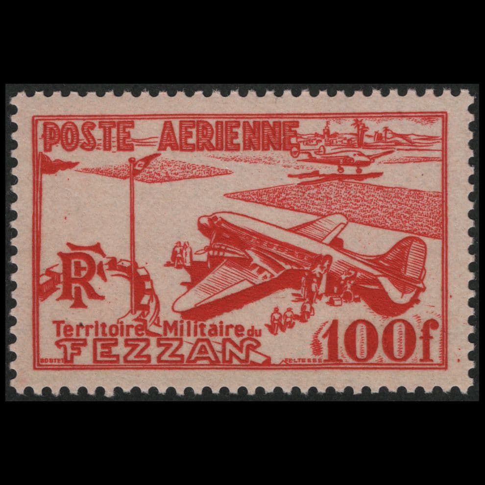 航空切手（フェザーン・ガダーミス軍事地域 1948年）