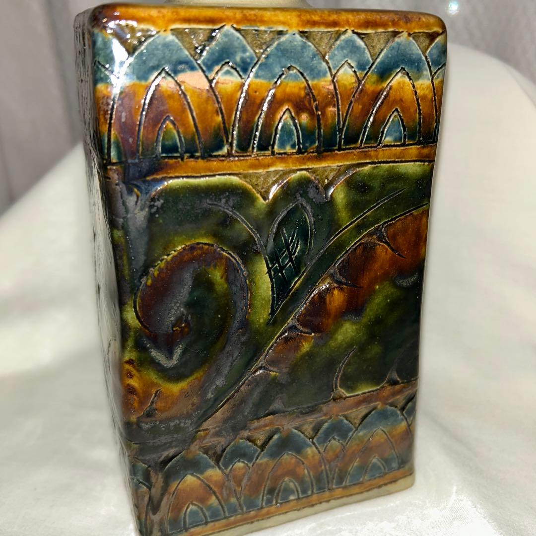 ◉本日限定◉照屋佳信　角瓶　線彫り　やちむん　照屋窯