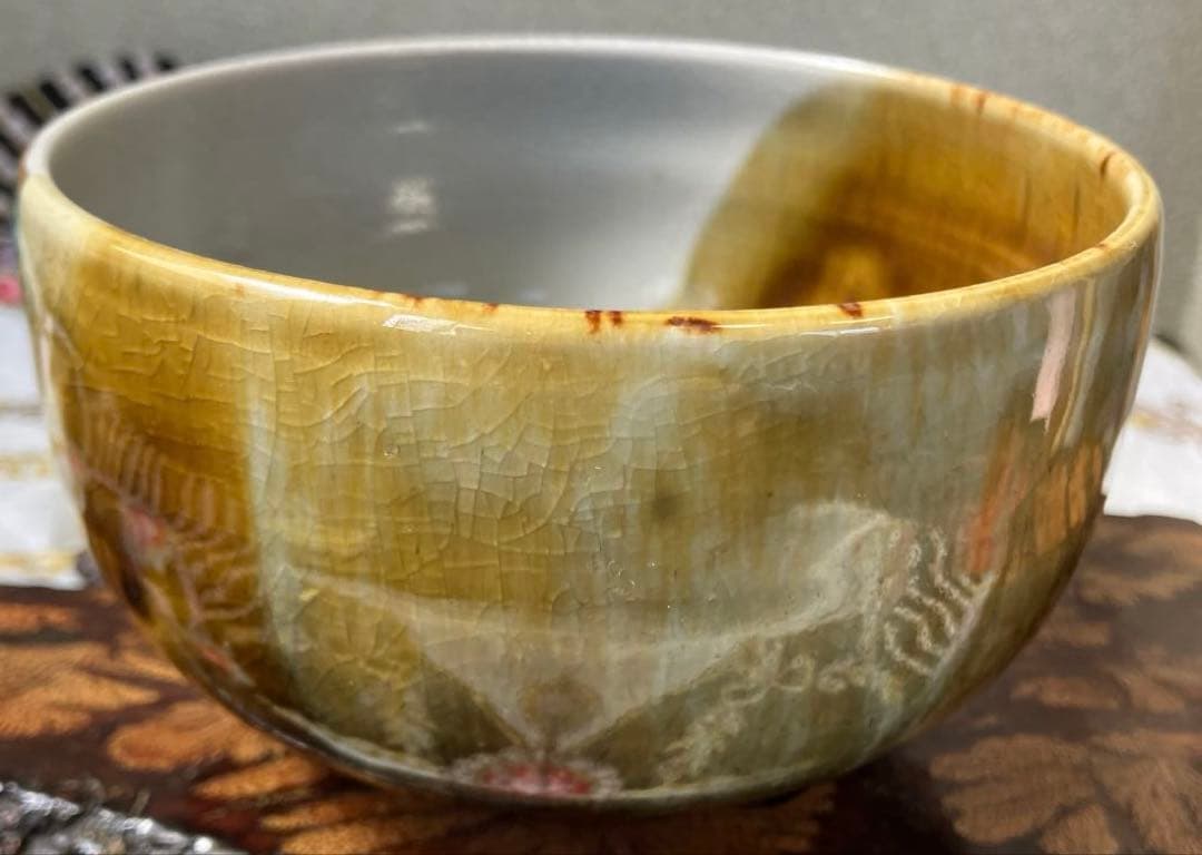 九谷焼　陶宝造　木米碗　抹茶茶碗　茶道具　未使用　美品　共箱付き