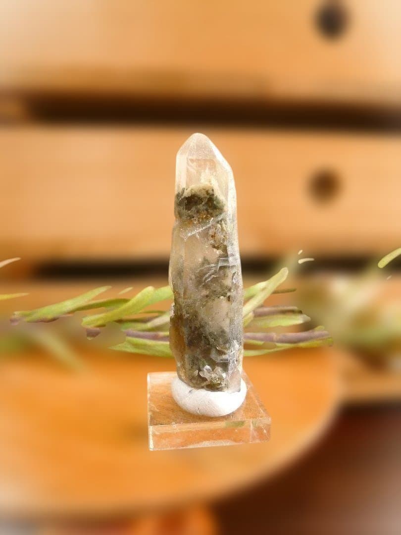 ペルー産 ガーデン クォーツ クローライト 水晶 鉱物標本