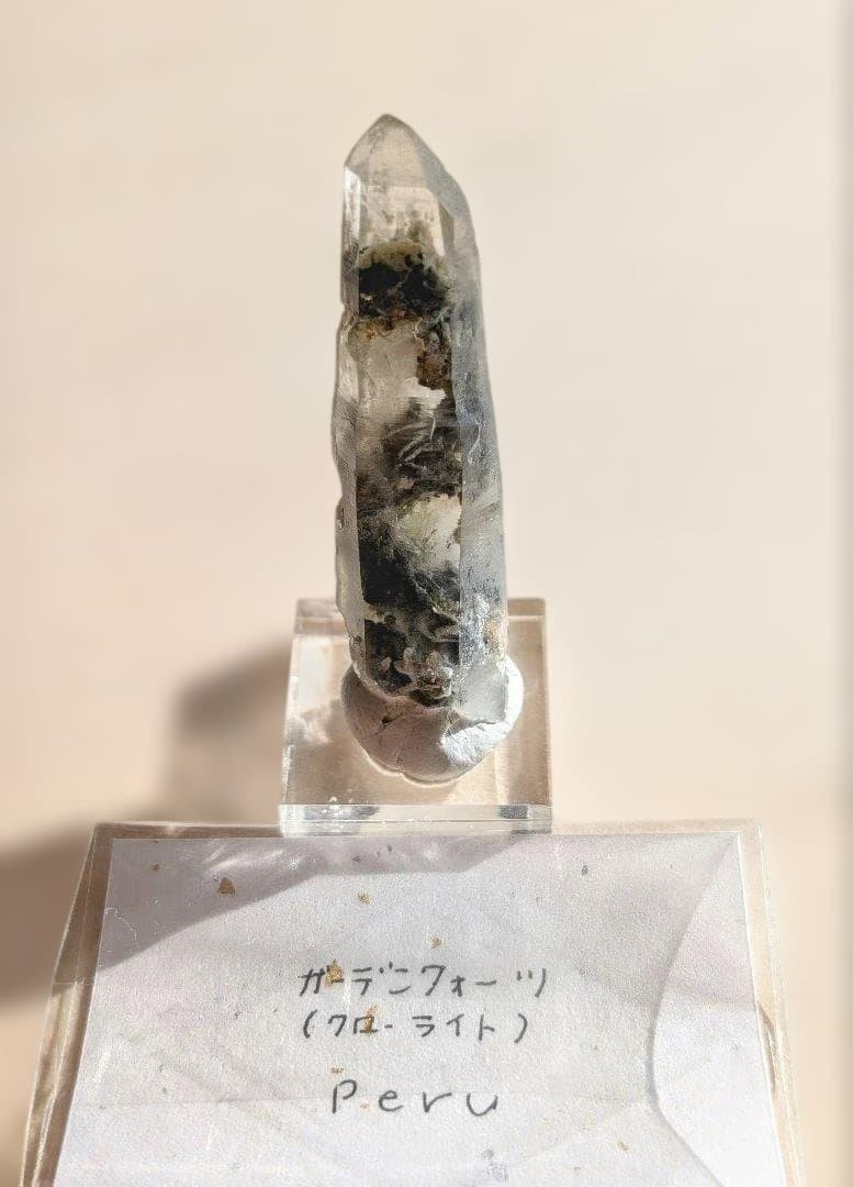 ペルー産 ガーデン クォーツ クローライト 水晶 鉱物標本
