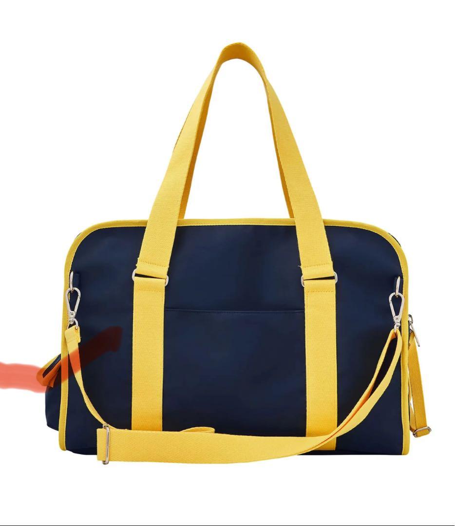 emis キャリーバッグ ネイビー/イエロー