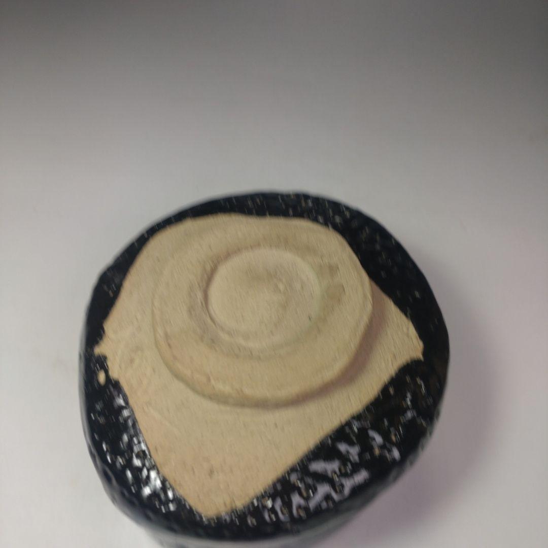 イ110 茶碗『加藤春鼎』『黒引出し茶碗　共箱』抹茶碗　茶道具