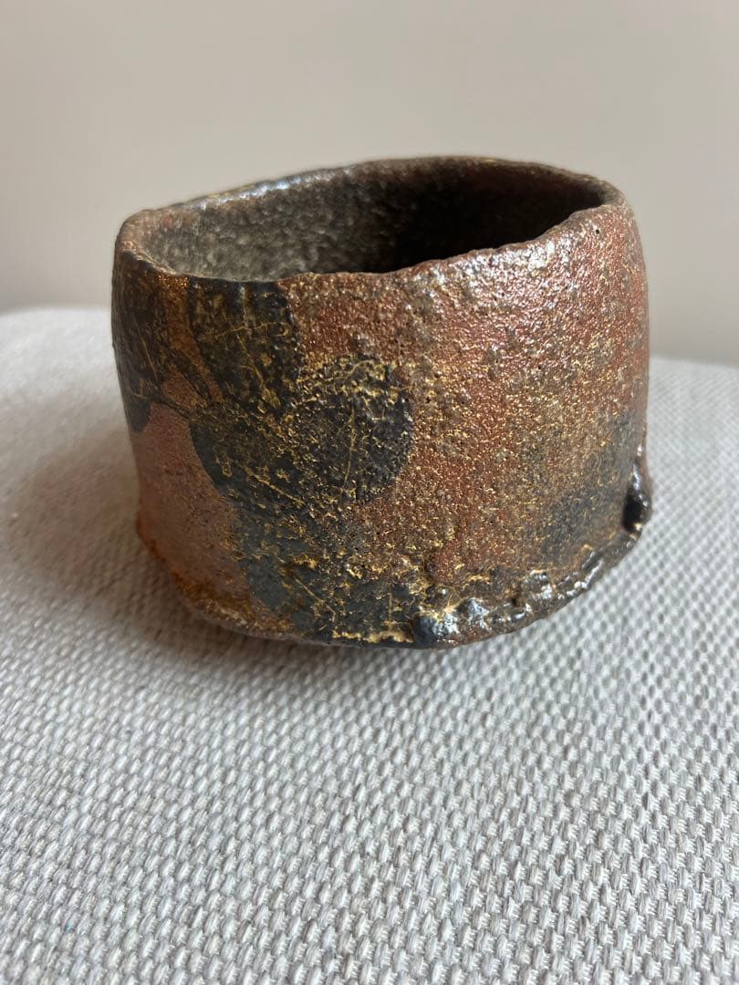 萩文茶碗　番浦史郎　茶道具　50万円で購入当時の領収書あり