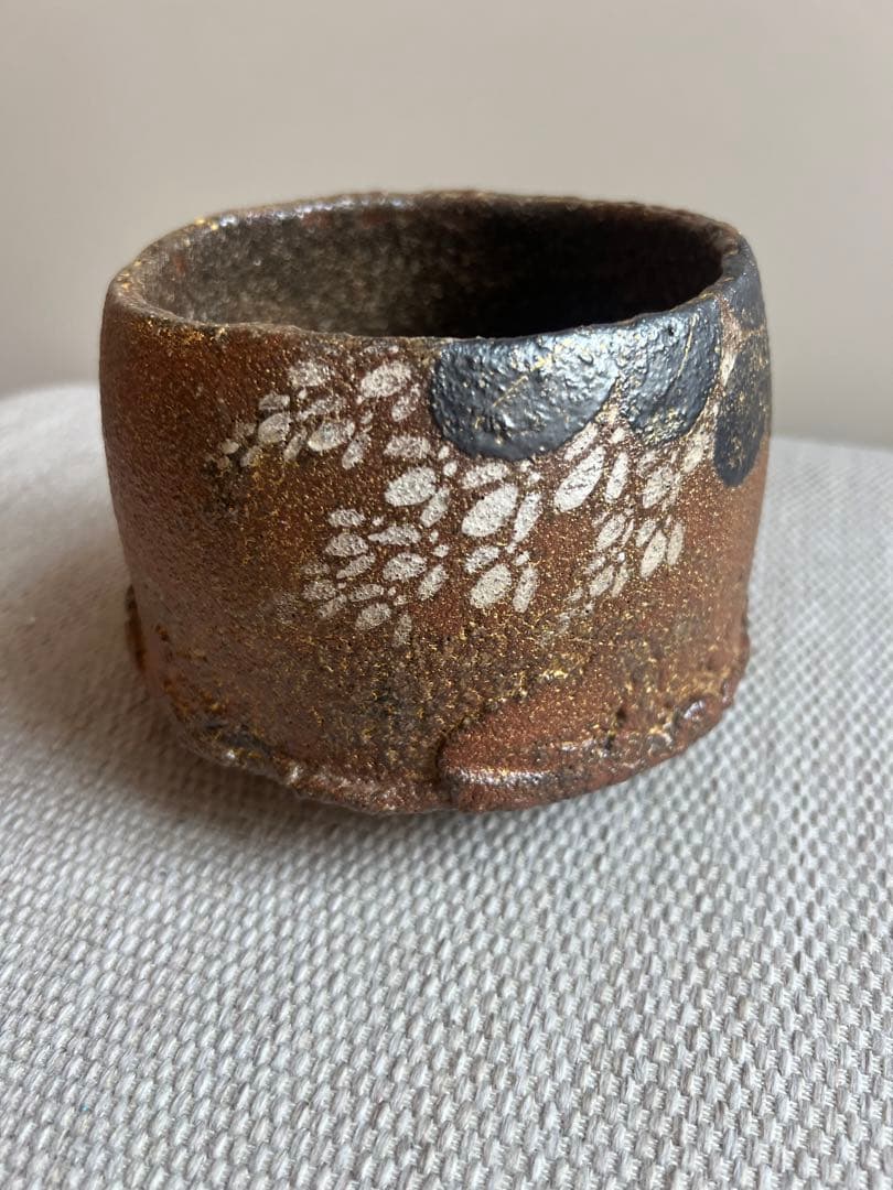 萩文茶碗　番浦史郎　茶道具　50万円で購入当時の領収書あり