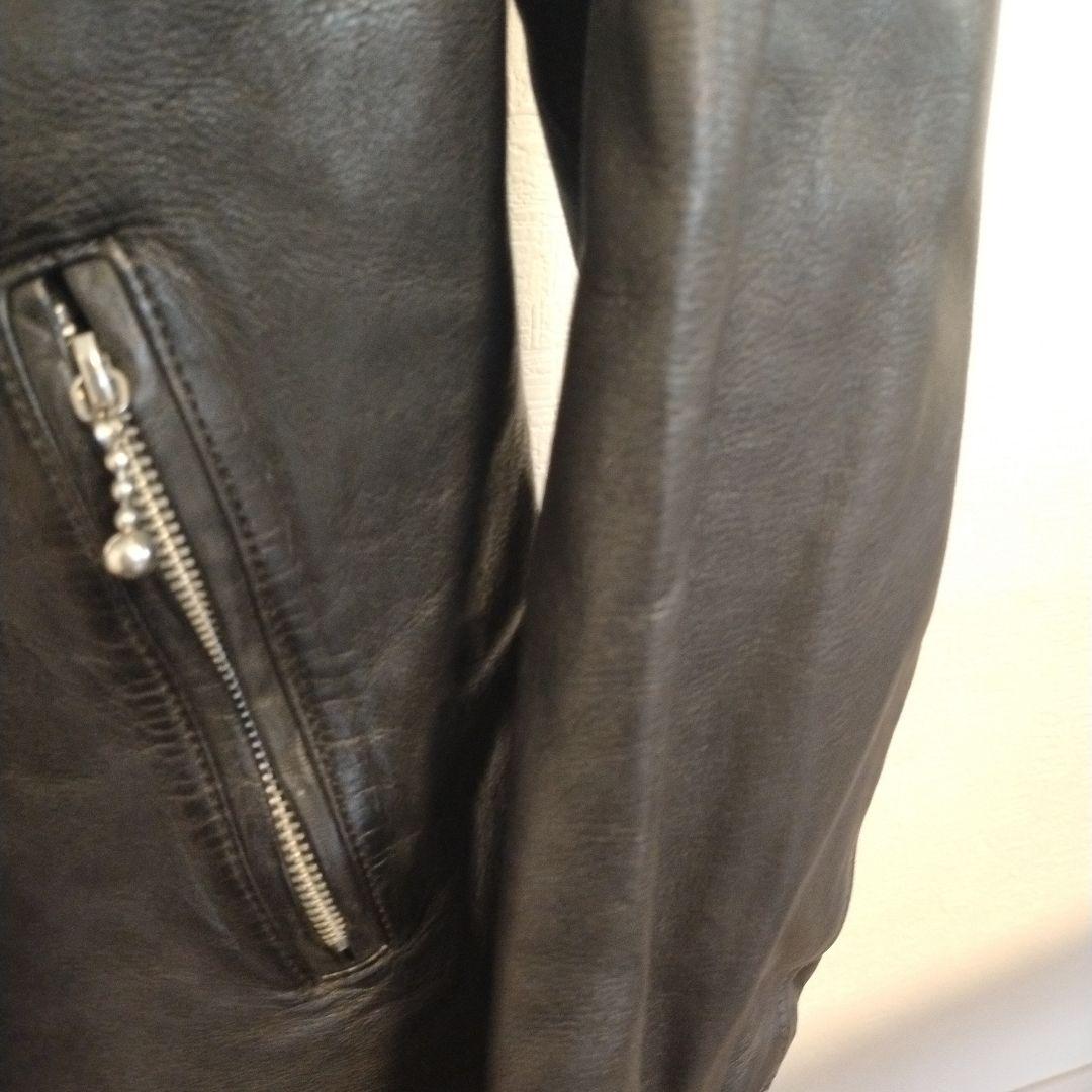 HYSTERIC GLAMOUR ブラック シングルライダース レザージャケット