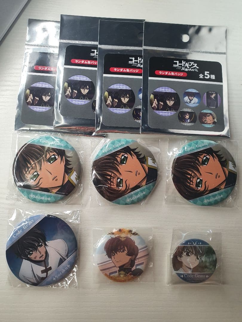 コードギアス サンキューマート 缶バッジ スザク 6点セット