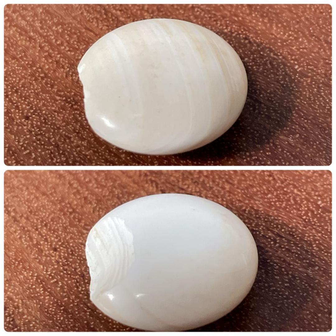 【碁笥付】蛤碁石34号 約9.6mm 那智黒石 白180個 黒174個