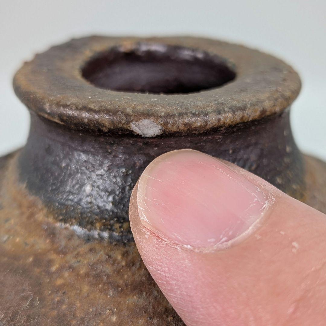 人間国宝 藤原雄 備前焼 一輪花生 用心箱 花入 花瓶 花器 フラワーベース 壺