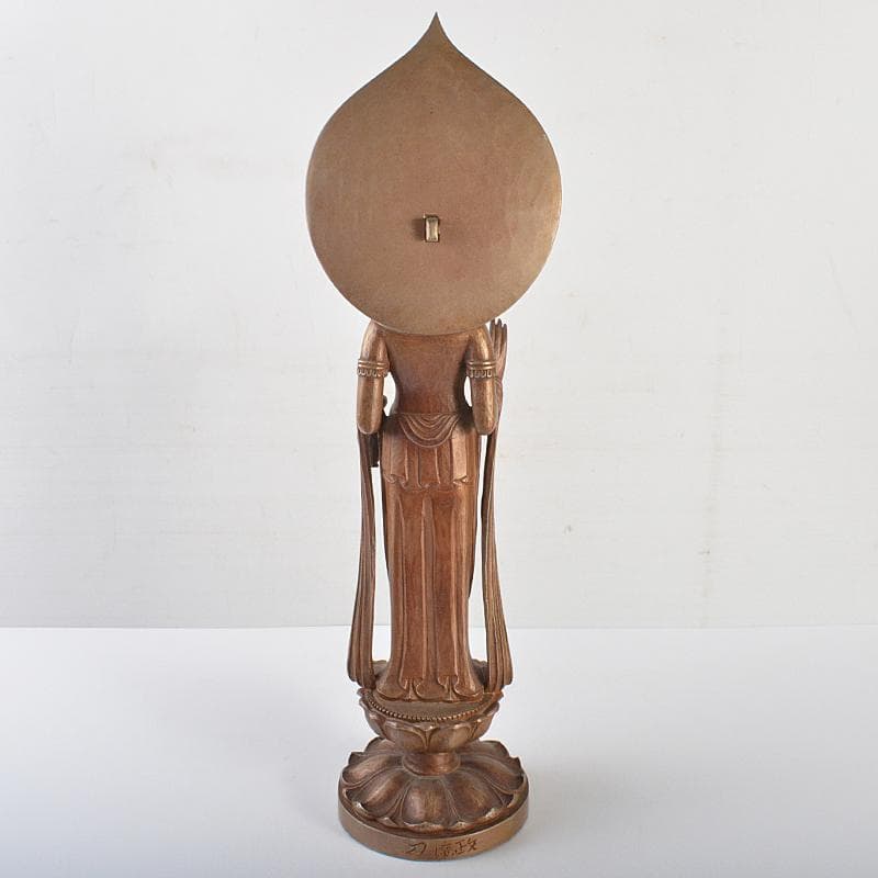 文化勲章受章　彫塑家　澤田政廣作　ブロンズ　聖観音菩薩像　F　R7123B