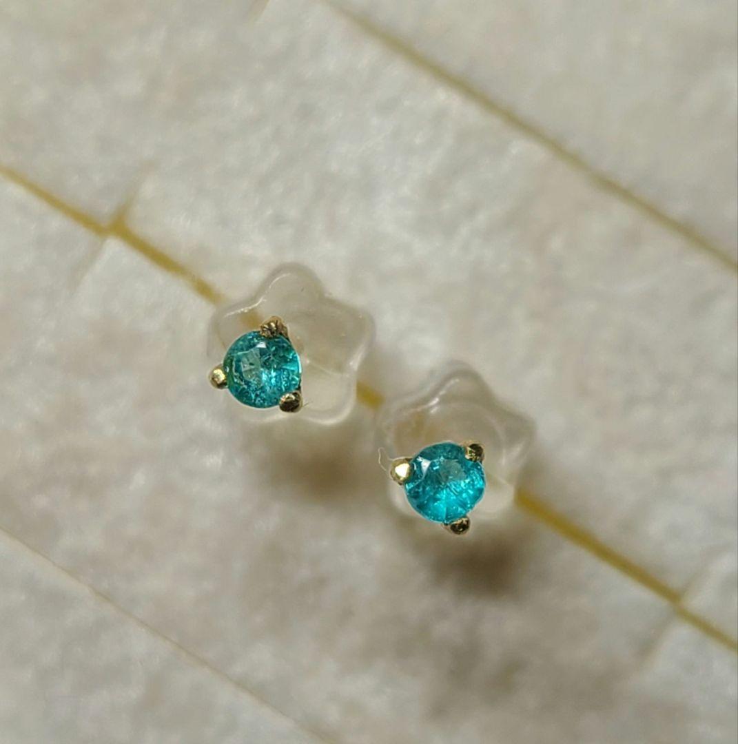 りんご★ブラジルバターリャパライバトルマリン★ピアスオーダー